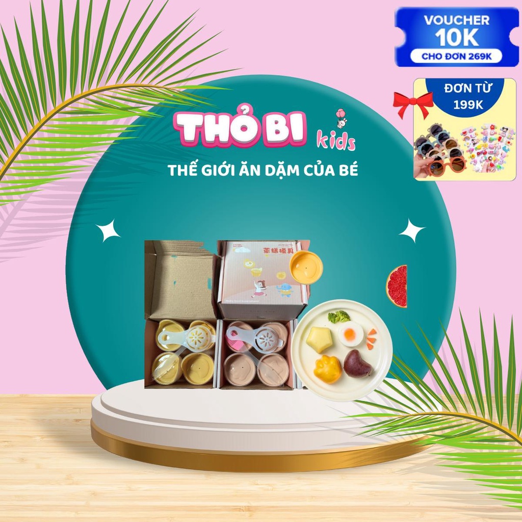 (Mẫu Mới) Khuôn Hấp Trứng, Làm Bánh, Làm Pudding Cho Bé Kèm Chổi Quét Silicon