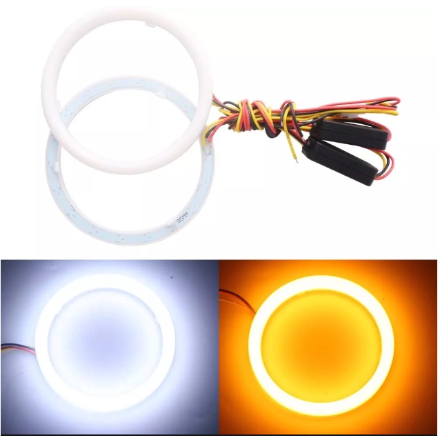 Đèn led ô tô vòng tròn mắt thiên thần 2 chế độ