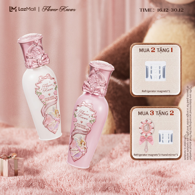  Flower Knows Midsummer Fairytales Collection Coating Lip Lacquer son bóng  mỹ phẩm pink 9 màu Thoải mái trong suốt không dây nhớp 