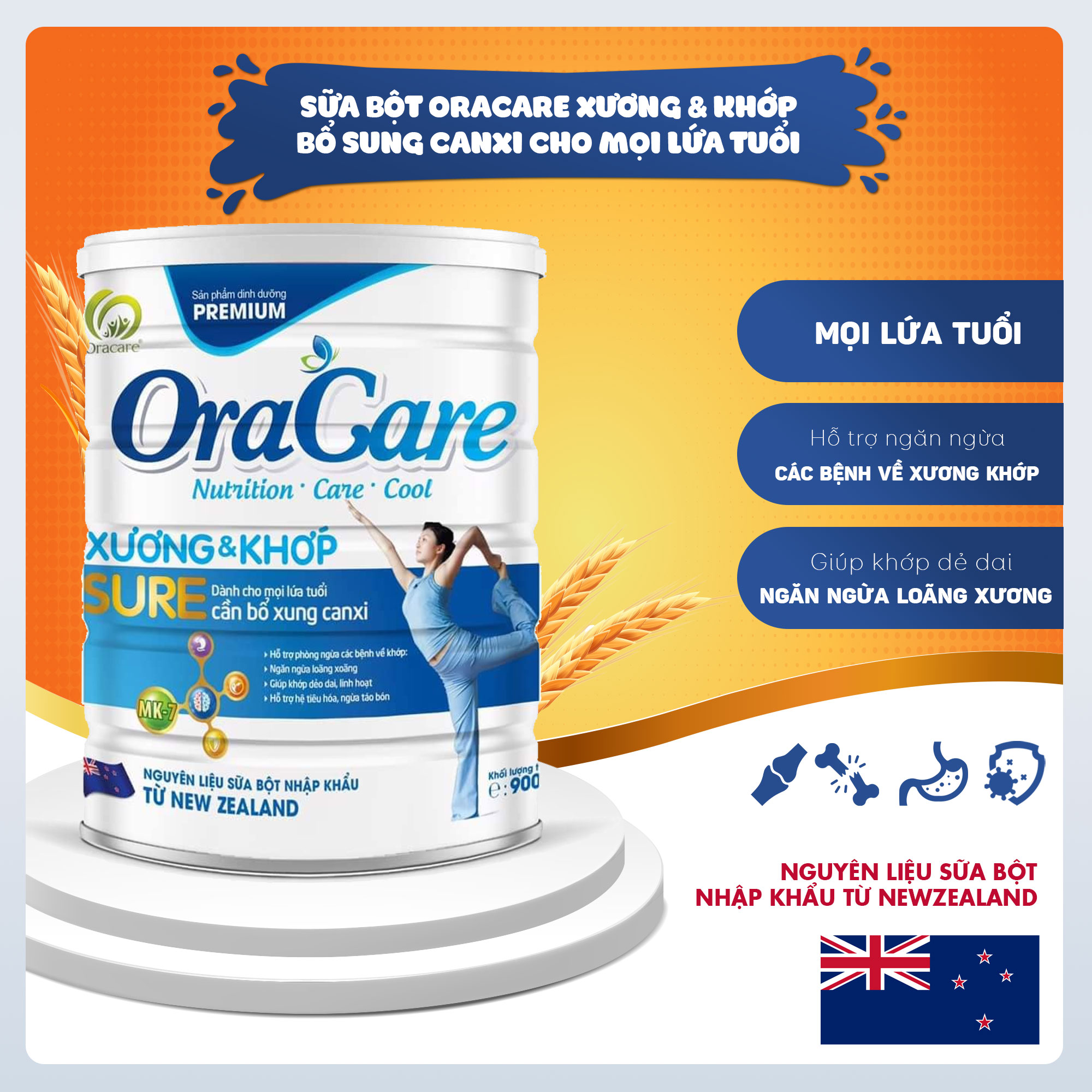 Sữa bột OraCare Xương Khớp Milk_Sữa Bột Chính Hãng