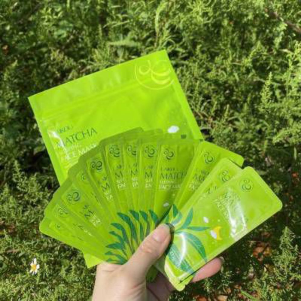 combo 15 gói măt nạ ngủ matcha trà xanh LAIKOU đắp mặt
