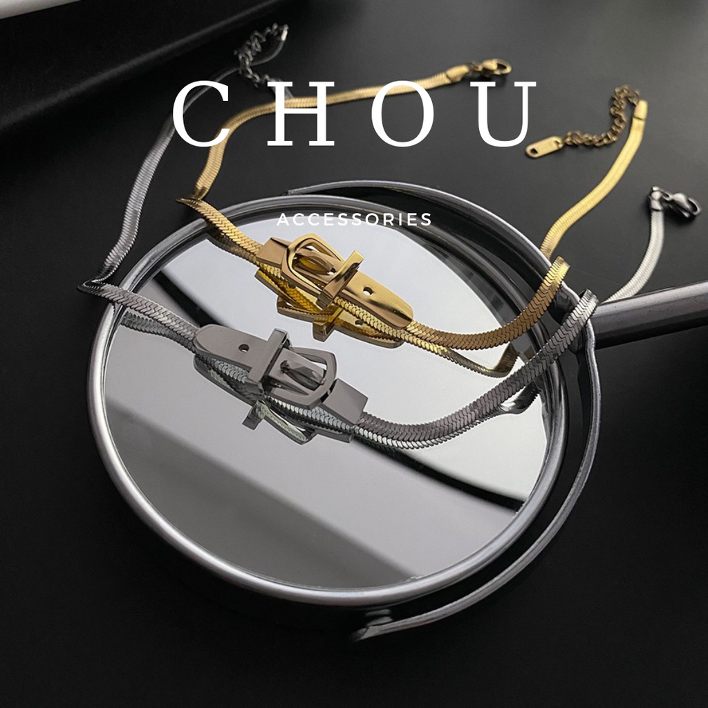 Dây chuyền titan, vòng cổ titan chốt khóa độc lạ | chou accessories |