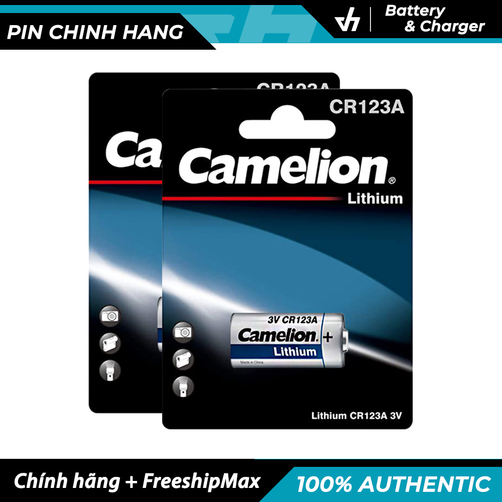 [HCM]2 viên pin Camelion CR123A - Pin thỏi nhỏ lithium điện áp 3V