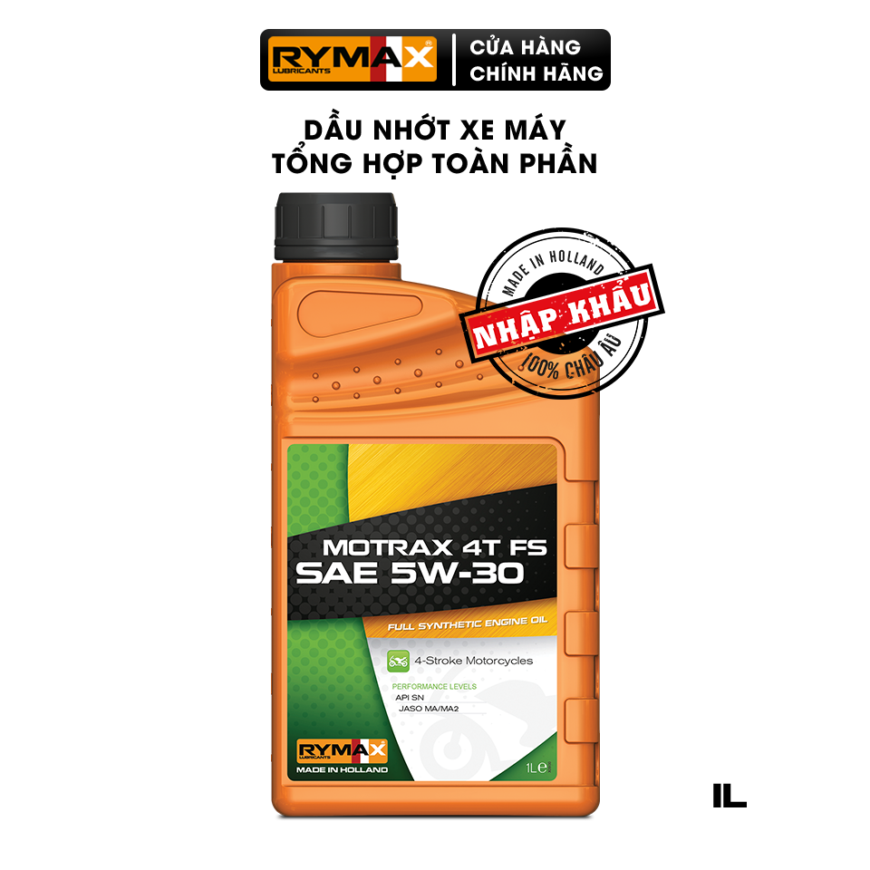Dầu nhớt xe máy tổng hợp toàn phần - rymax motrax 4t fs sae 5w30