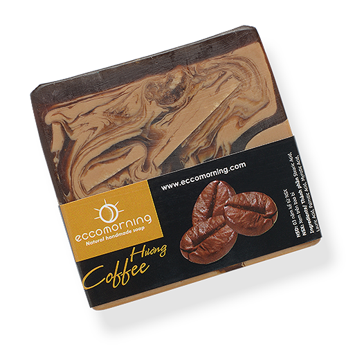 Xà Bông Thiên Nhiên Handmade eccomorning Hình Vuông Hương Cà Phê - Coffee Soap