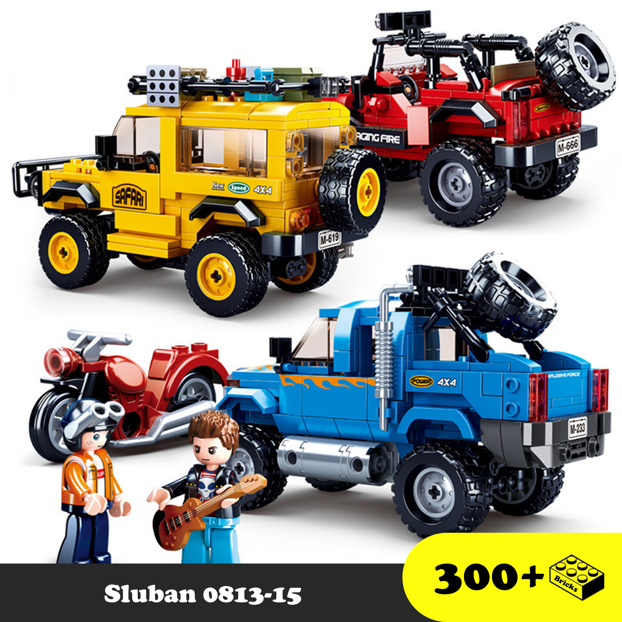 Đồ chơi Lego lắp ráp Siêu xe vượt địa hình - Sluban 0816, Xếp hình trí tuệ - Lựa chọn 3 màu, quà sinh nhật