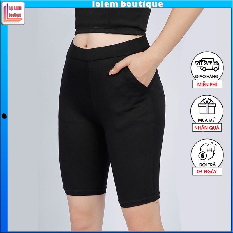 Quần legging Nữ lưng cao lửng nâng mông co giãn 4 chiều cao cấp ôm boddy mặc nhà đi chơi thể thao đều hợp LOLEM BOUTIQUE