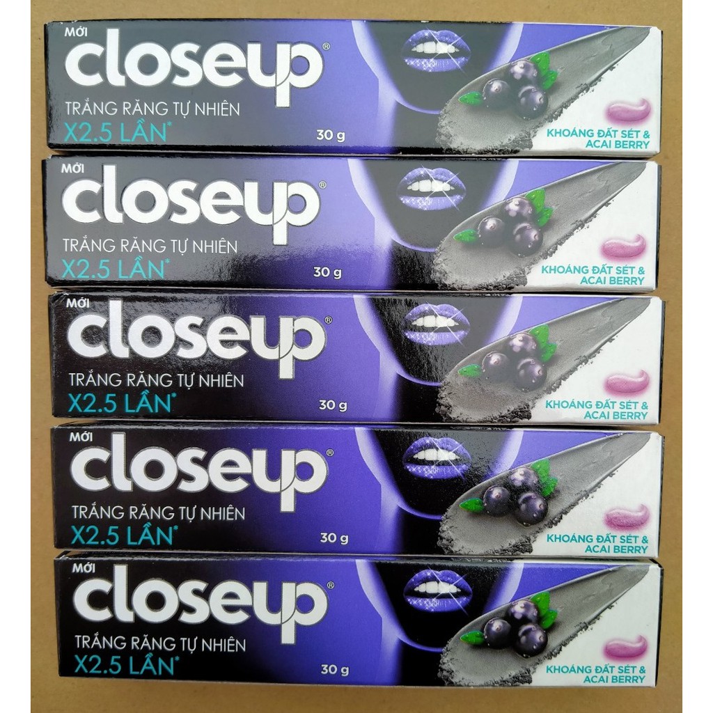 5 tuýp Kem đánh răng closeup mini 30g- Hàng Tặng