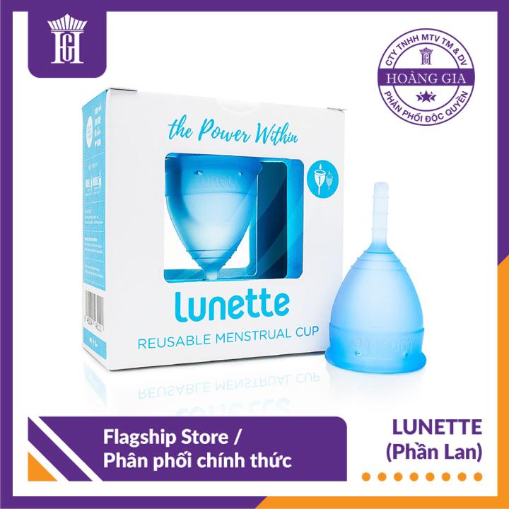 Cốc Nguyệt San Lunette Phần Lan Màu Xanh Dương Size 1 – Hàng nhập khẩu chính hãng, phân phối độc quyền bởi Công ty Hoàng Gia – Lunette Menstrual Cup (Light to normal flow) Blue – Lunette Retailer in Vietnam