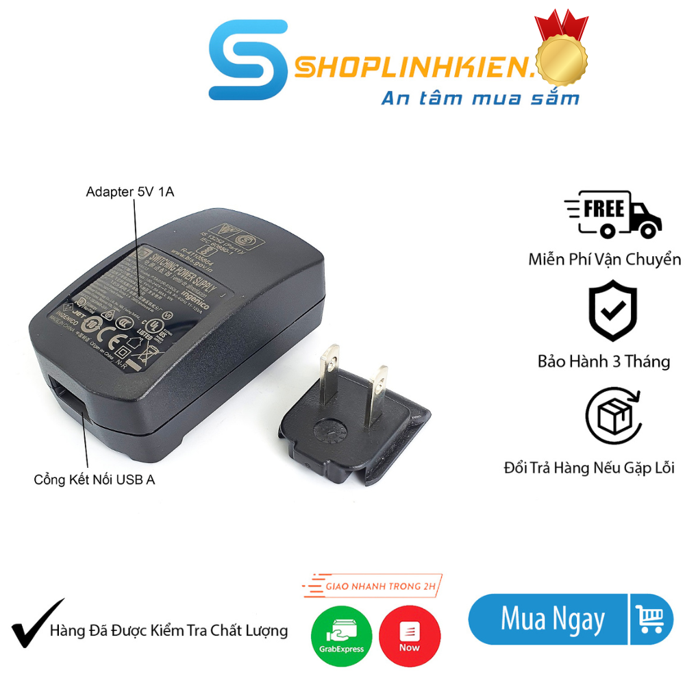 Nguồn adapter 5v1a usb ingenico chính hãng 5v 1a psai05r shoplinhkienm2m