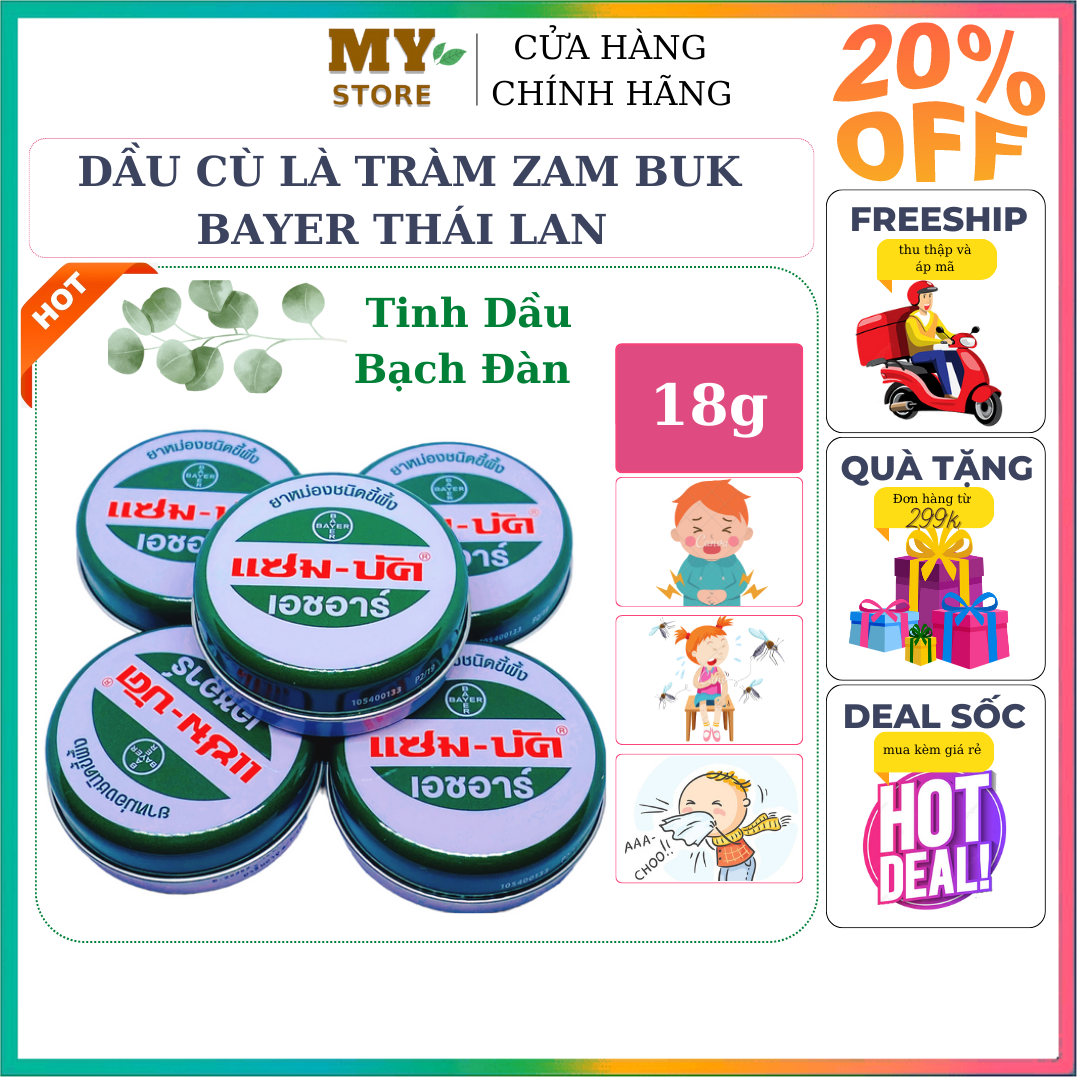 Dầu cù là tràm zam buk bayer thái lan 18g