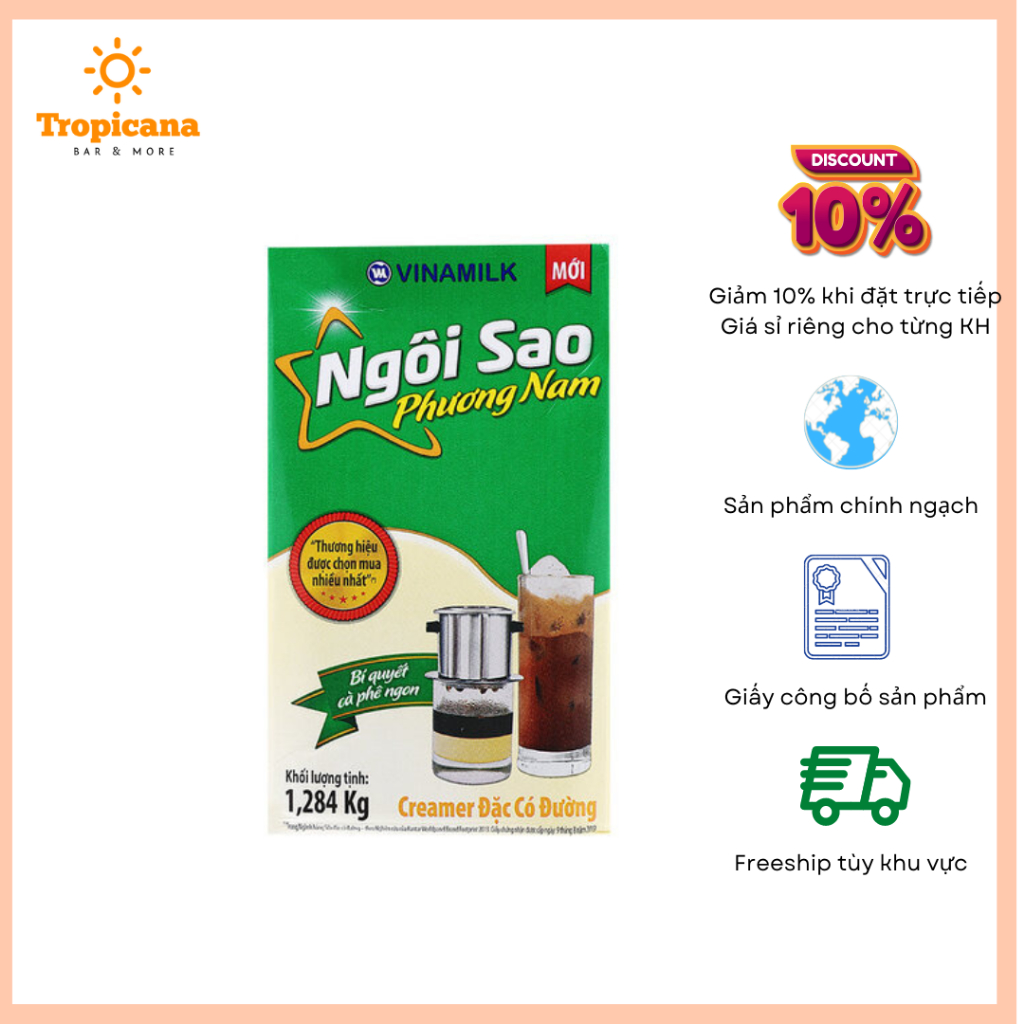 Sữa đặc vinamilk có đường nspn xanh lá - hộp 1.284gr