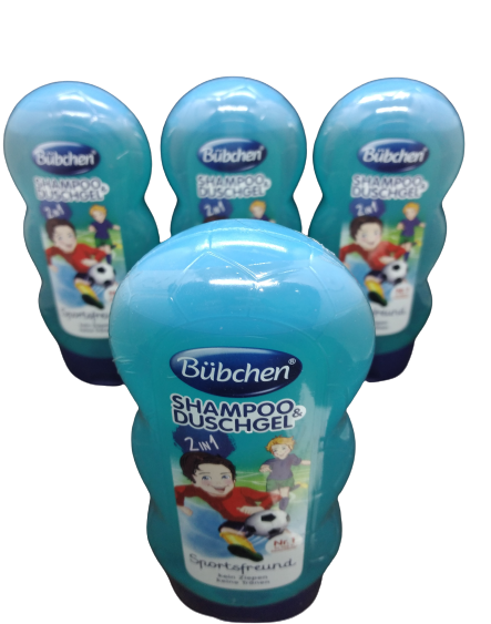 Sữa tắm gội 2 trong 1 thể thao cho trẻ em hiệu Bubchen nhập từ Đức dung tích 230ml