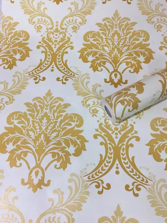 Giấy dán tường sẵn keo châu âu vàng