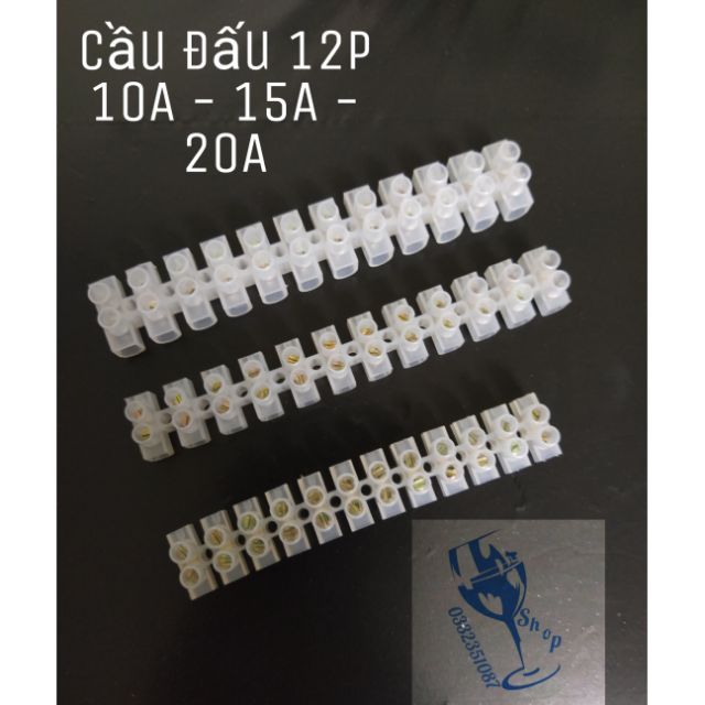 Cầu đấu điện Plastics Terminal 12P 10A - 15A - 20A