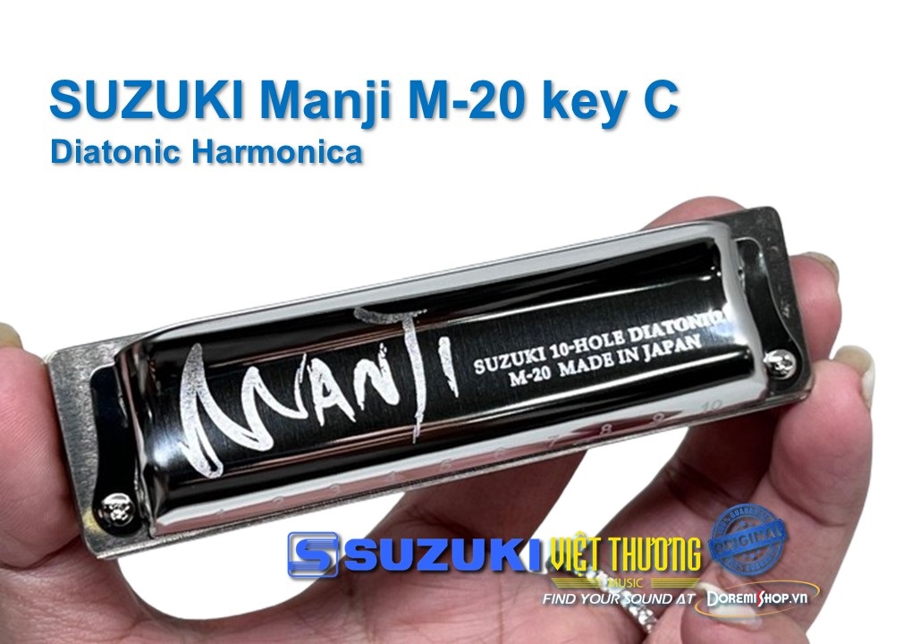 Kèn harmonica Suzuki Diatonic Manji M-20 key C