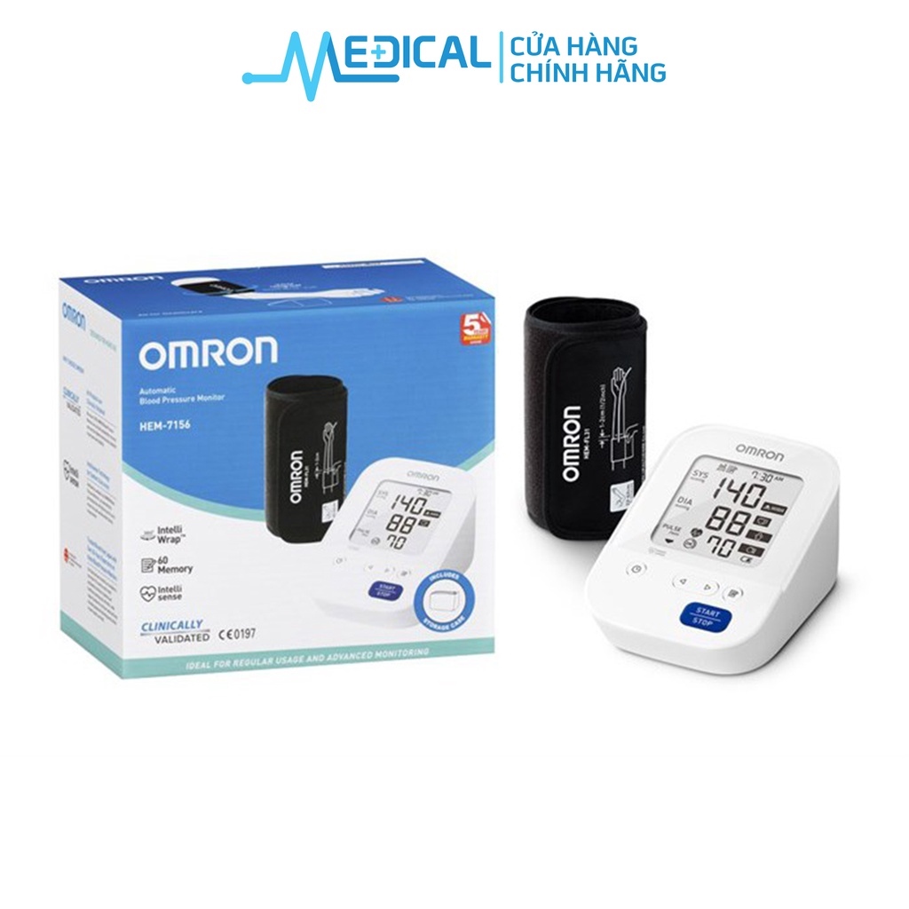 ❣❈⊕ Máy đo huyết áp bắp tay tự động OMRON HEM-7156 vòng bít xoay 360