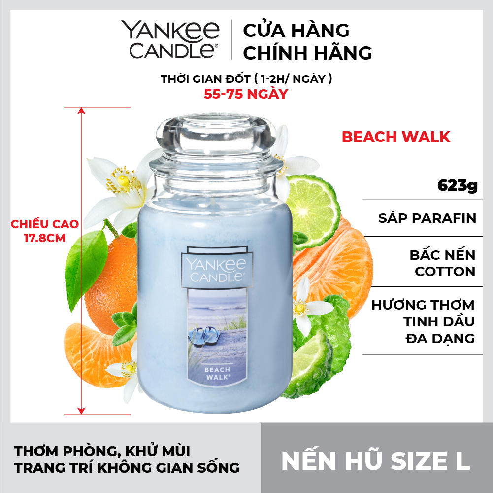 Nến hũ Yankee Candle size L - Beach Walk