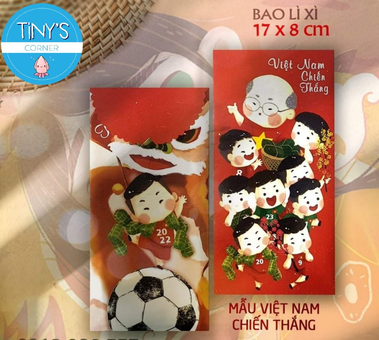 Set 10 bao lì xì Việt Nam chiến thắng