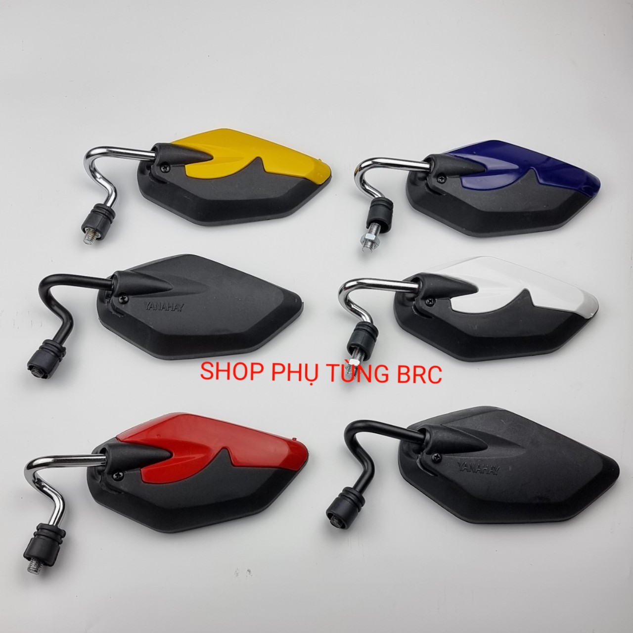 Gương chiếu hậu H12 tay kiếng cong thích hợp cho nhiều loại xe máy