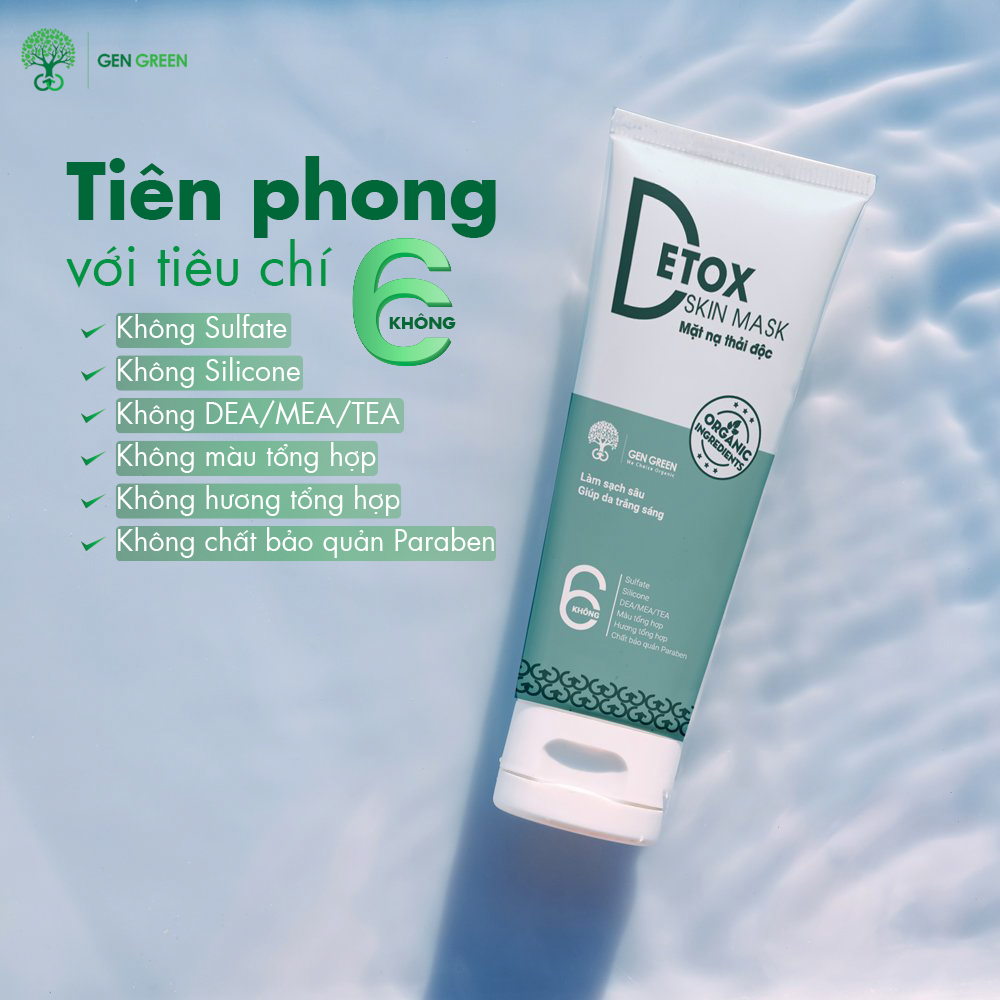 Mặt nạ thải độc hữu cơ gengreen dành cho da thường detox skin mask