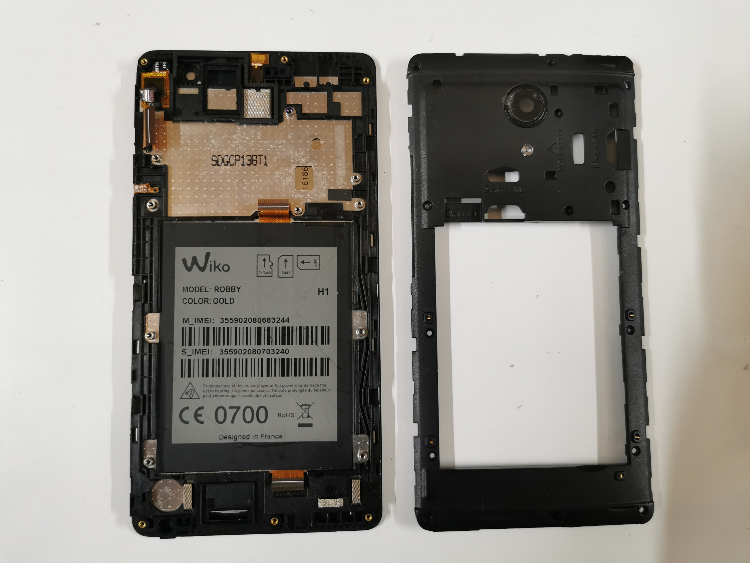 Bộ màn hình wiko robby zin khung
