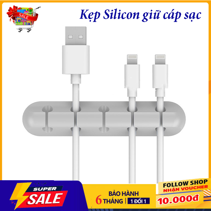 Kẹp giữ dây cáp dây điện thoai gọn gàng bằng silicon