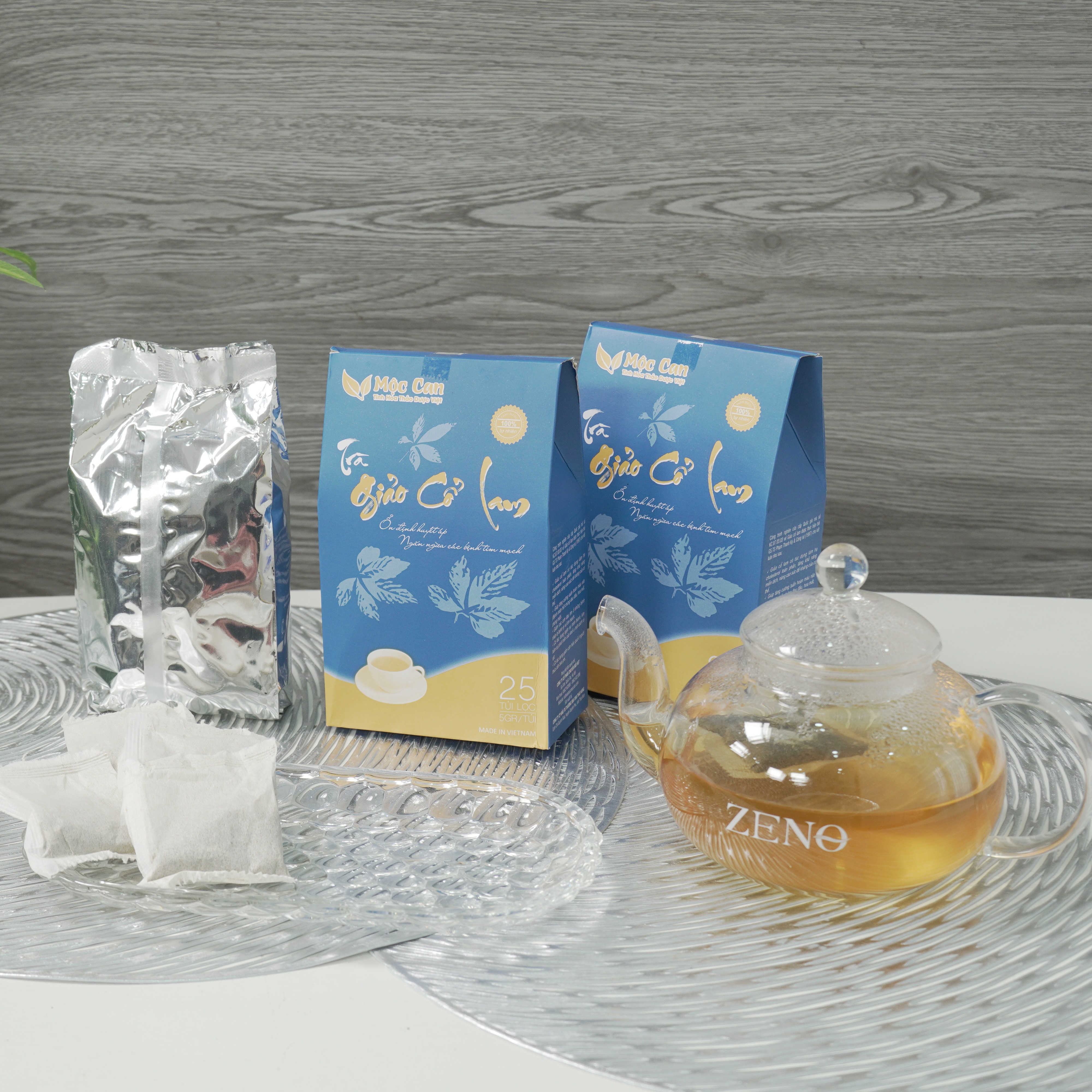 Trà giảo cổ lam Mộc Can hộp 25 túi lọc x 5 gram