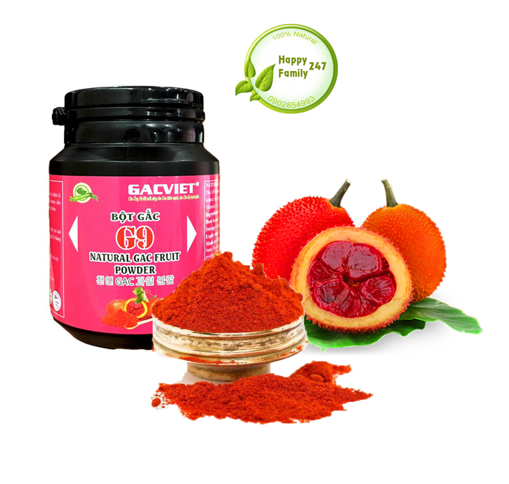 Bột gấc chiết xuất g9 - chiết xuất 100% từ màng gấc tươi