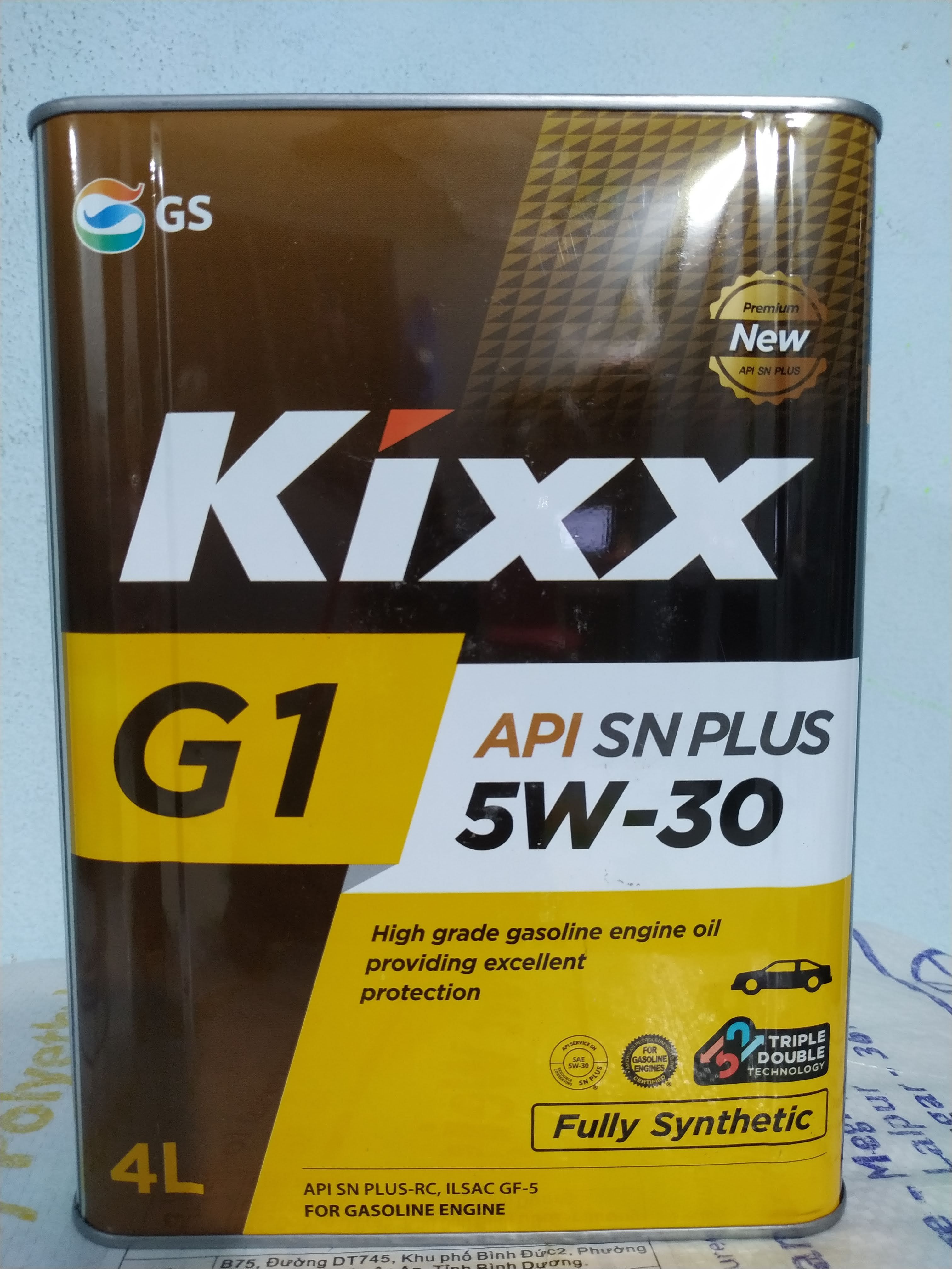 Dầu nhớt ôtô động cơ xăng cao cấp Kixx - G1 API SN Plus 5W30 - 4L