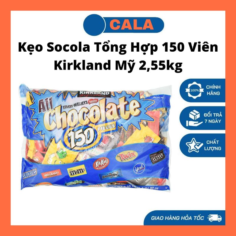 Socola tổng hợp 150 viên kirkland mỹ 2,55kg