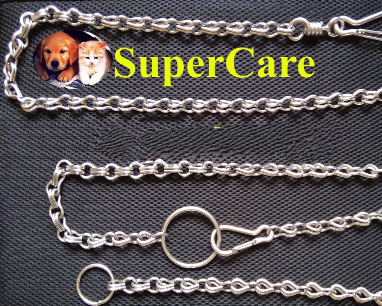[Hoàn tiền 10%]  Dây Xích Chó Inox Cỡ Trung 2 Móc - Dài 1 65m ( cho chó từ 6kg đến 15kg )