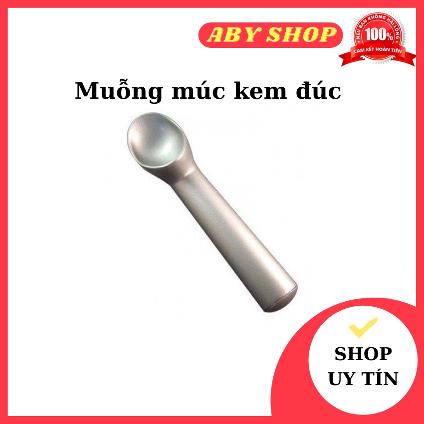Muỗng múc kem đúc ⚡ GIÁ TỐT ⚡ muỗng múc kem cán trơn chất liệu inox, an toàn dễ sử dụng