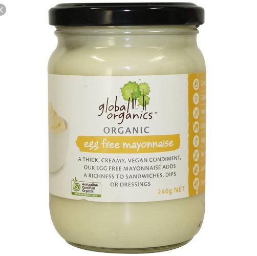 Sốt Mayonnaise hữu cơ Không Trứng Global Organics 240g
