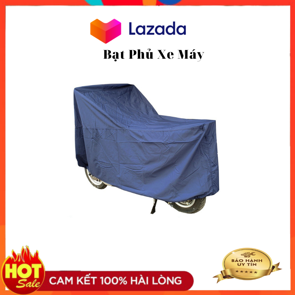 Bạt phủ xe máy vải dù cao cấp - áo trùm xe máy có chun 2 đầu che - bạt phủ xe máy chất lượng tốt siêu dày chống nắng - chống mưa - chống thấm tuyệt đối - lỗi đổi mới.