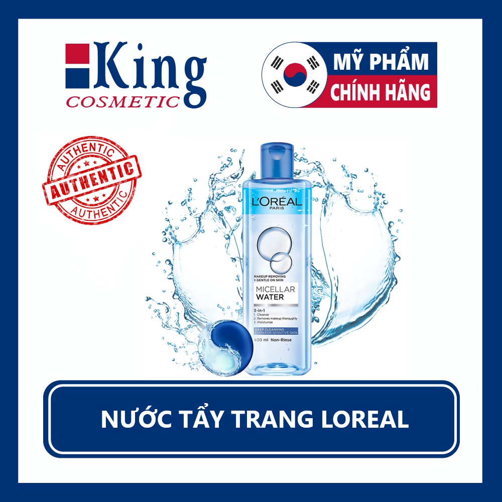 Nước tẩy trang loreal 400ml - kingcosmetic