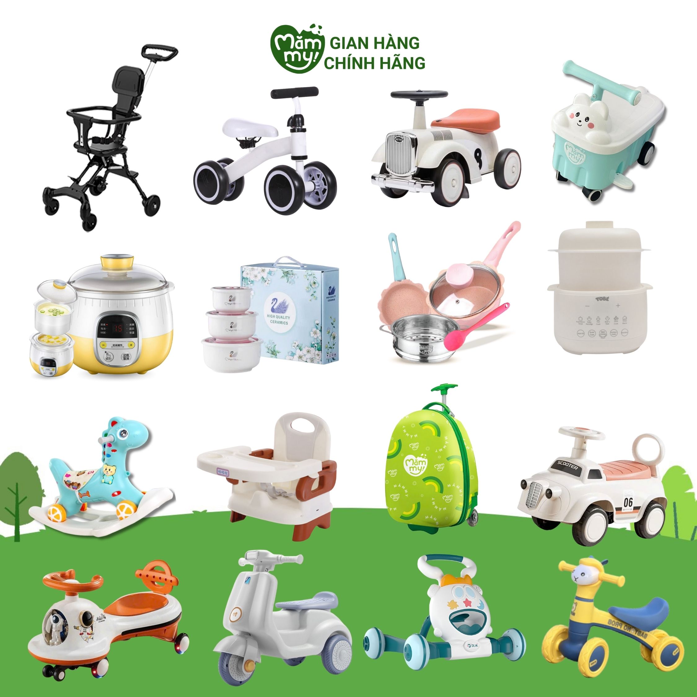  QUÀ TẶNG MÀU NGẪU NHIÊN  Xe chòi đồ chơi phụ kiện cho bé Mămmy 