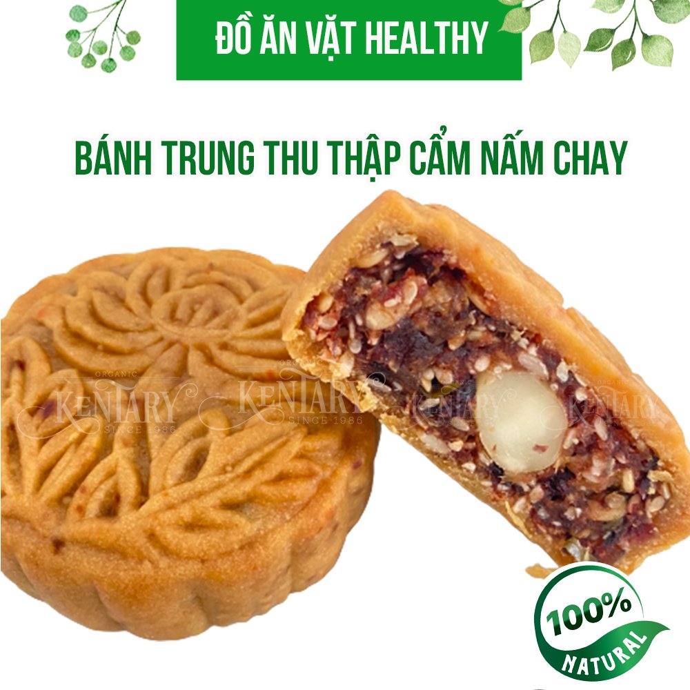Bánh trung thu thập cẩm nấm hương chay nhân Macca Kentary 125gr - đồ ăn vặt