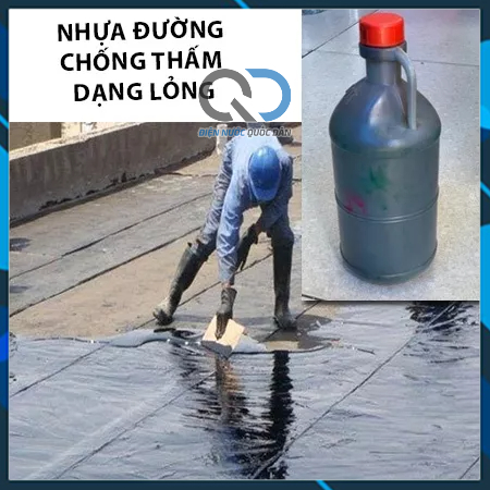 Nhựa đường chống thấm dạng nước chai 1 lít - dầu hắc dạng lỏng