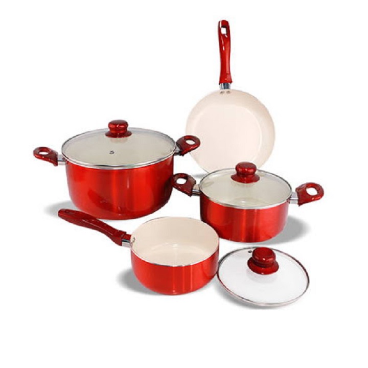 Bộ 4 nồi chảo ceramic đáy từ - đồ dùng nhà bếp