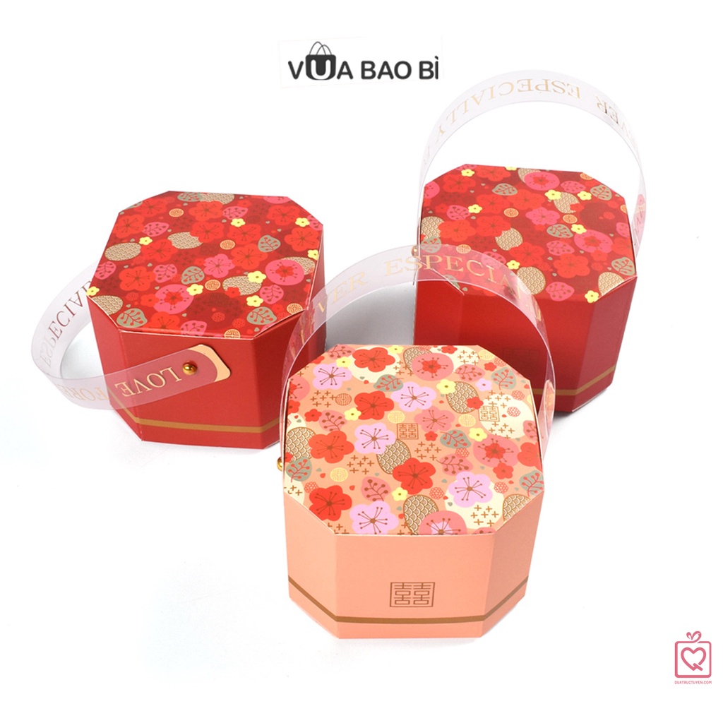 Hộp bánh kẹo làm giỏ quà tặng tết sang trọng