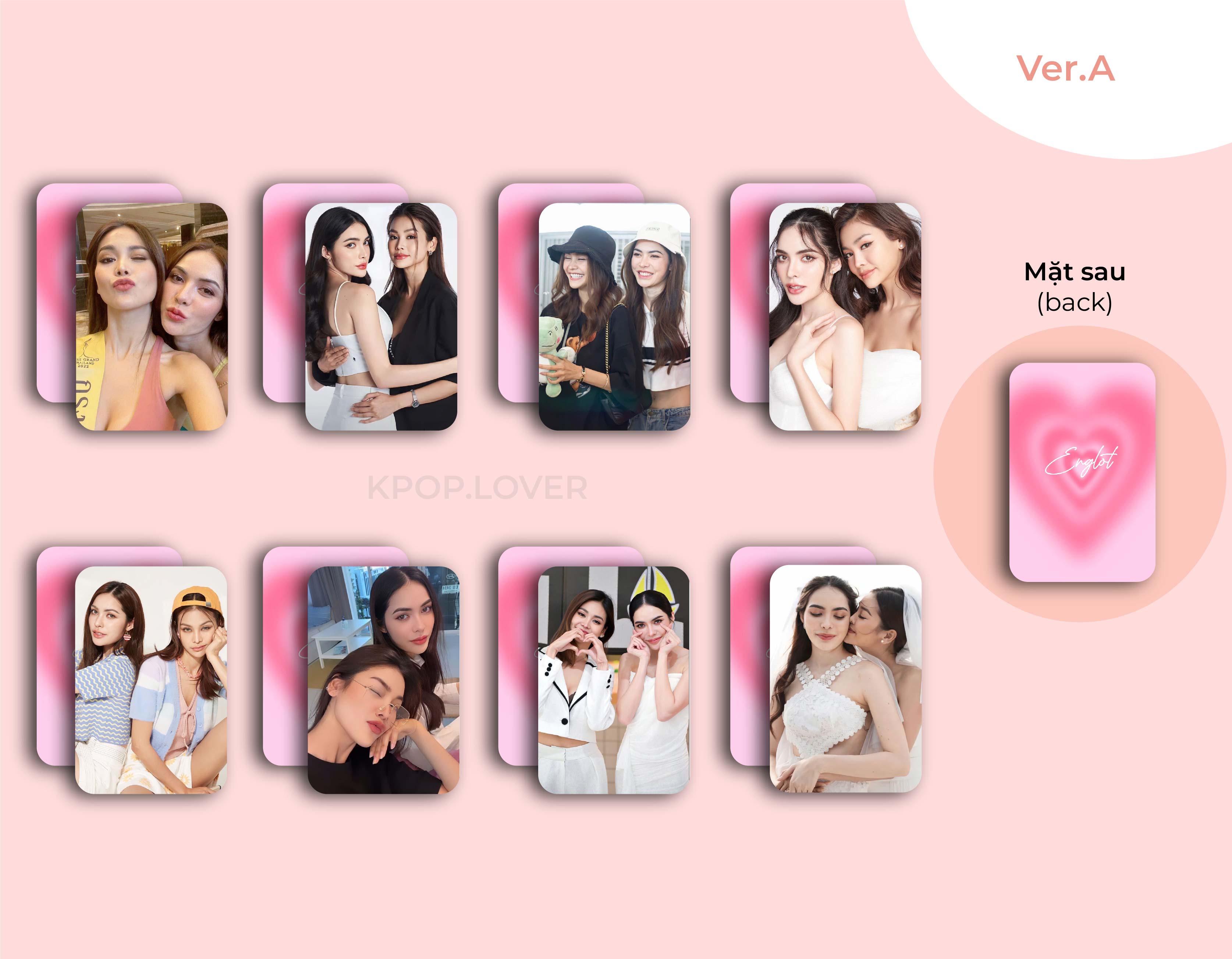 Set 8 card bo góc englot