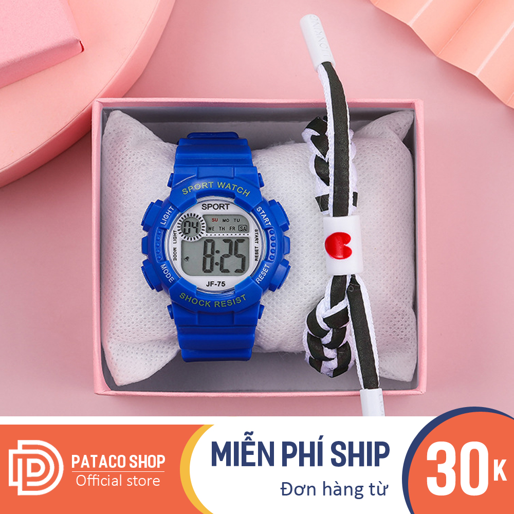Đồng hồ điện tử nam nữ Sport S146 mặt tròn dây silicon bền bỉ, chống nước sinh hoạt bảo hành 6 tháng