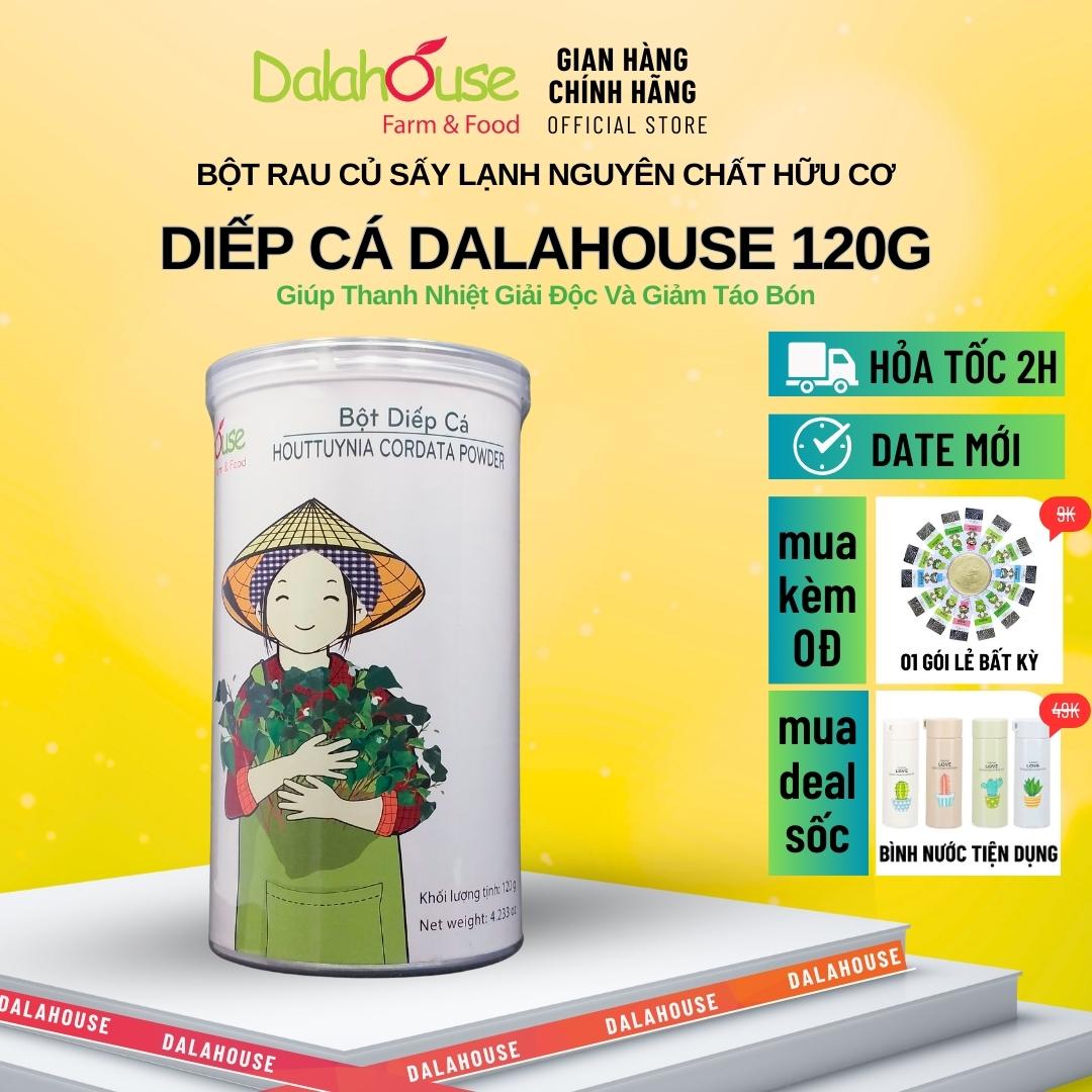 Lon bột diếp cá dalahouse 120g - giảm mỡ giảm cân, lợi tiểu, giải độc, tăng cường sức đề kháng - bột rau hữu cơ sấy lạnh