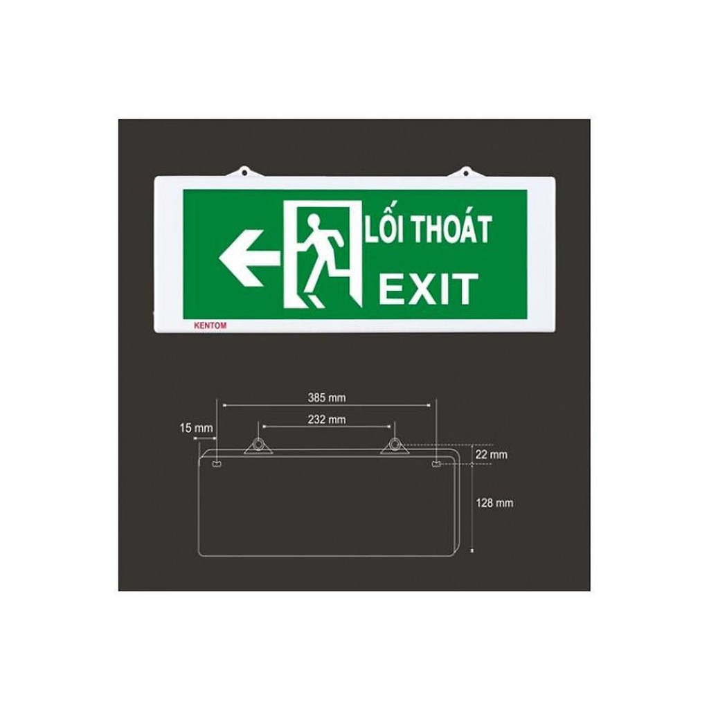Đèn exit kentom kt 620 2 mặt