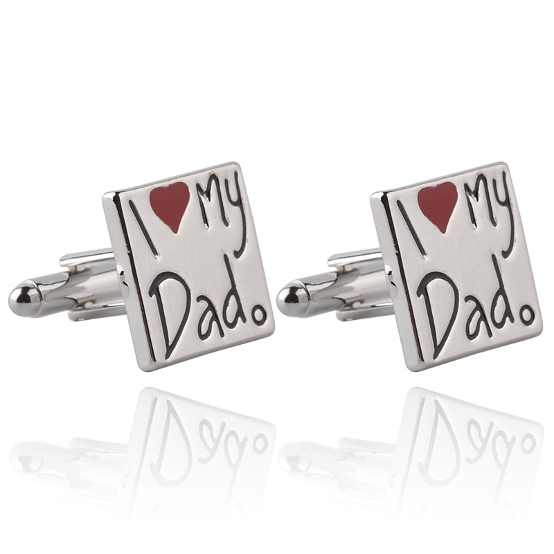 Father's Day Gift I Love My Dad's Love Letter Cufflinks Best Gift Luxury Design Shirt Cufflinks