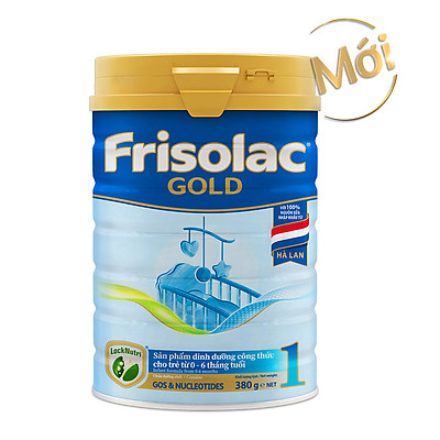 Sữa bột Frisolac Gold 1 lon thiếc 850G - cho trẻ 0-6 tháng tuổi