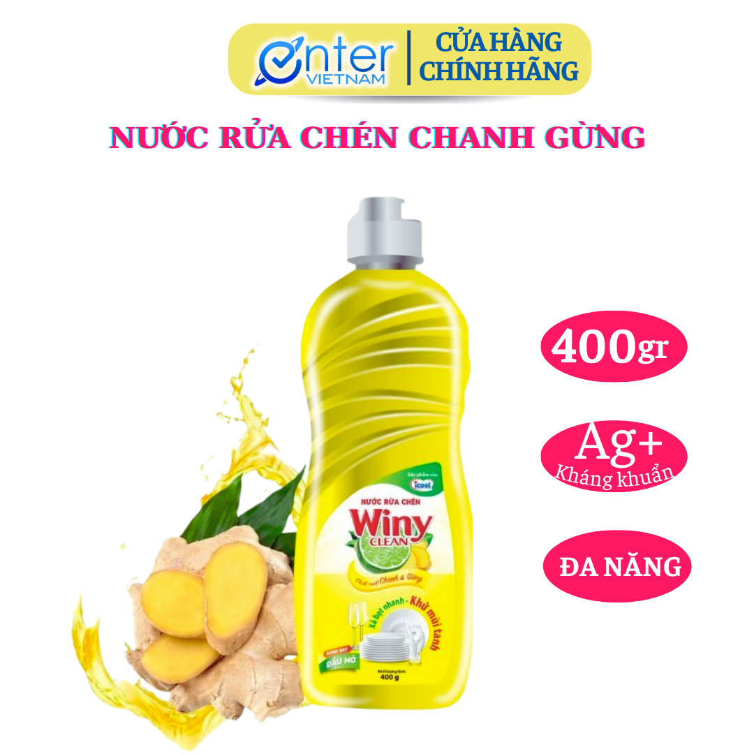   Hàng Chính Hãng  NƯỚC RỬA CHÉN WINY CHIẾT XUẤT CHANH  XẢ BỌT NHANH KHỬ MÙI TANH ĐÁNH BAY DẦU MỠ 
