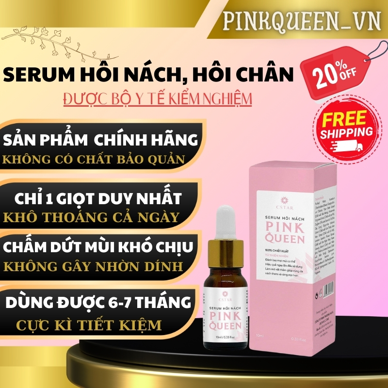 Serum Hôi Nách Pink Qeen, khử mùi hôi nách, hôi chân