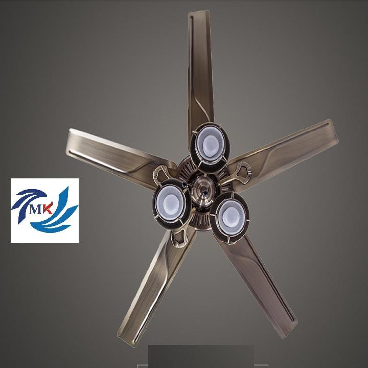 Quạt trần đèn cao cấp Đèn lồng Châu Âu LIJIA, đường kính 132cm, có điều khiển từ xa